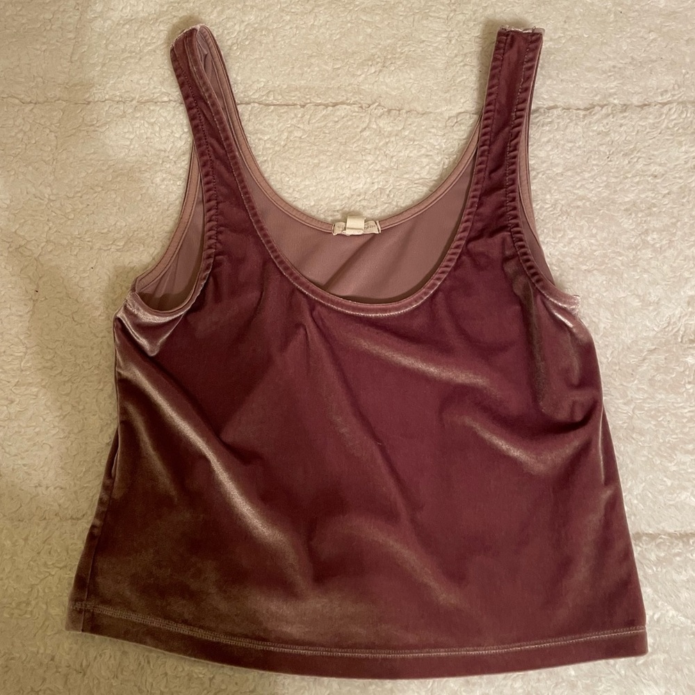Dusty Rose Shimmer Velvet Tank